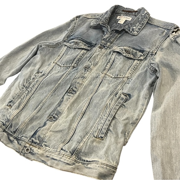 H&M Jackets & Blazers - H&M x COACHELLA Light Blue Distressed Denim Jacket Medium